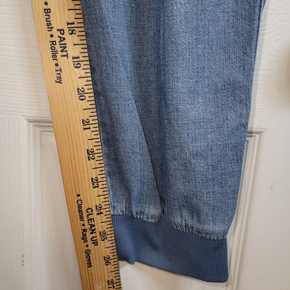 Seven7 Utility Jogger Pants Blue Denim Pull-On Womens Sz XL Cargo - Picture 12 of 13